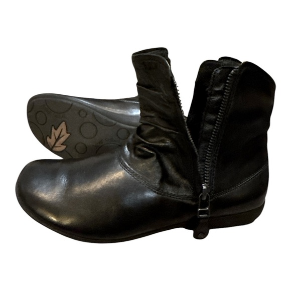 Josef Seibel Black Leather Ruched Ankle Boots | EU 36 (US 5–5.5) | NWT - Picture 5 of 10